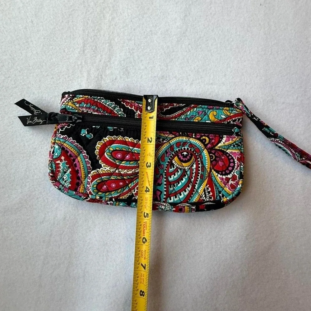 Vera Bradley Double Zip Wristlet Parisian Paisley Retired Print Wallet Purse